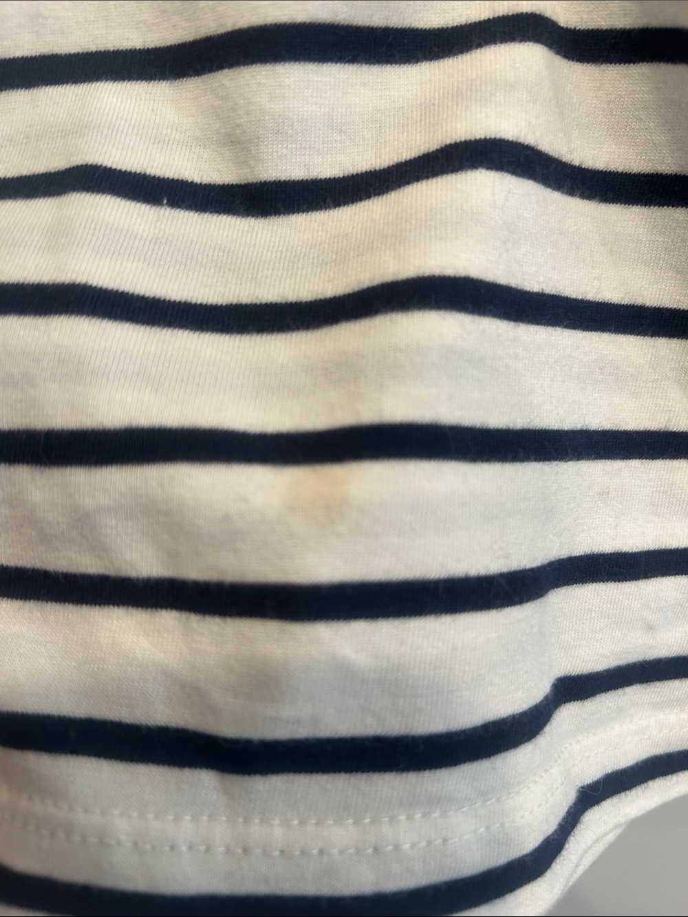 J. Crew Factory Navy & White Striped Collector Tee with Red Sequin Lobster - Picture 4 of 8